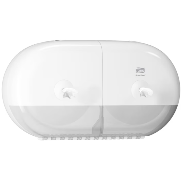 Podwójny pojemnik papieru toaletowego Tork SmartOne® Mini, biały 682000